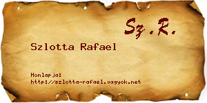 Szlotta Rafael névjegykártya